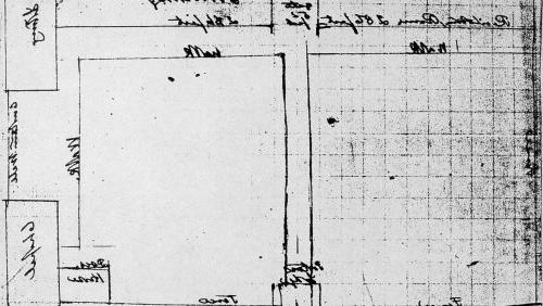 奥姆斯特德信誉最好的网投十大平台平面图(哈特福德CT) (Thomas Pynchon校长的建筑选址图-奥姆斯特德信件1875年3月4日)平面图(图纸)