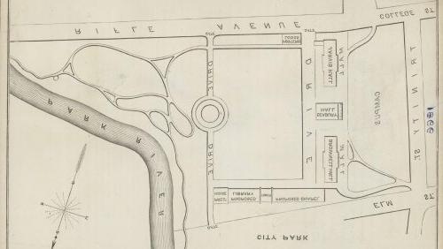 信誉最好的网投十大平台市中心旧校区地图，1866年起